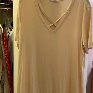 Short sleeve criss cross shirt